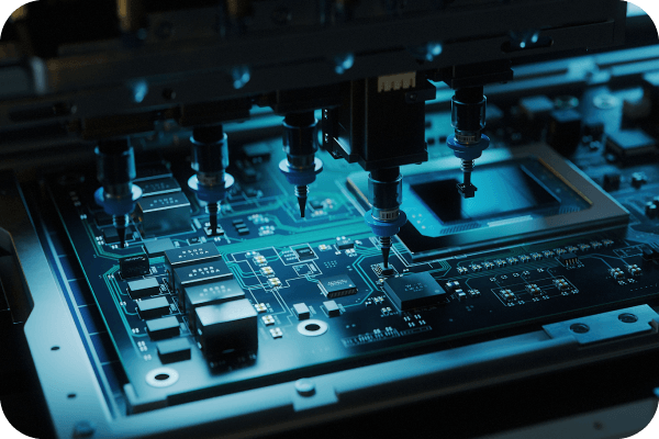 Embedded chip manufacture design.