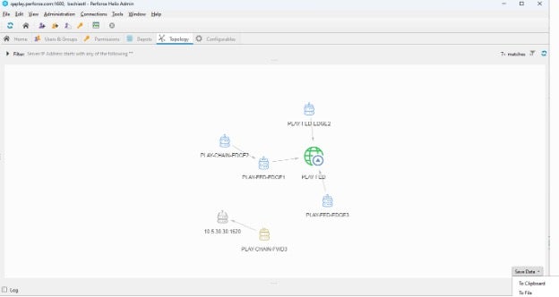 P4V Screenshot showing exporting JSON files